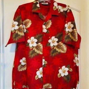 PACIFIC LEGEND Men's Hawaiian Button Down Shirt Size XL